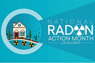 radon gas awareness month january graphic