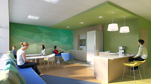 kosher family lounge rendering