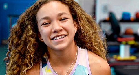 Brianna, who had a lower back stress fracture