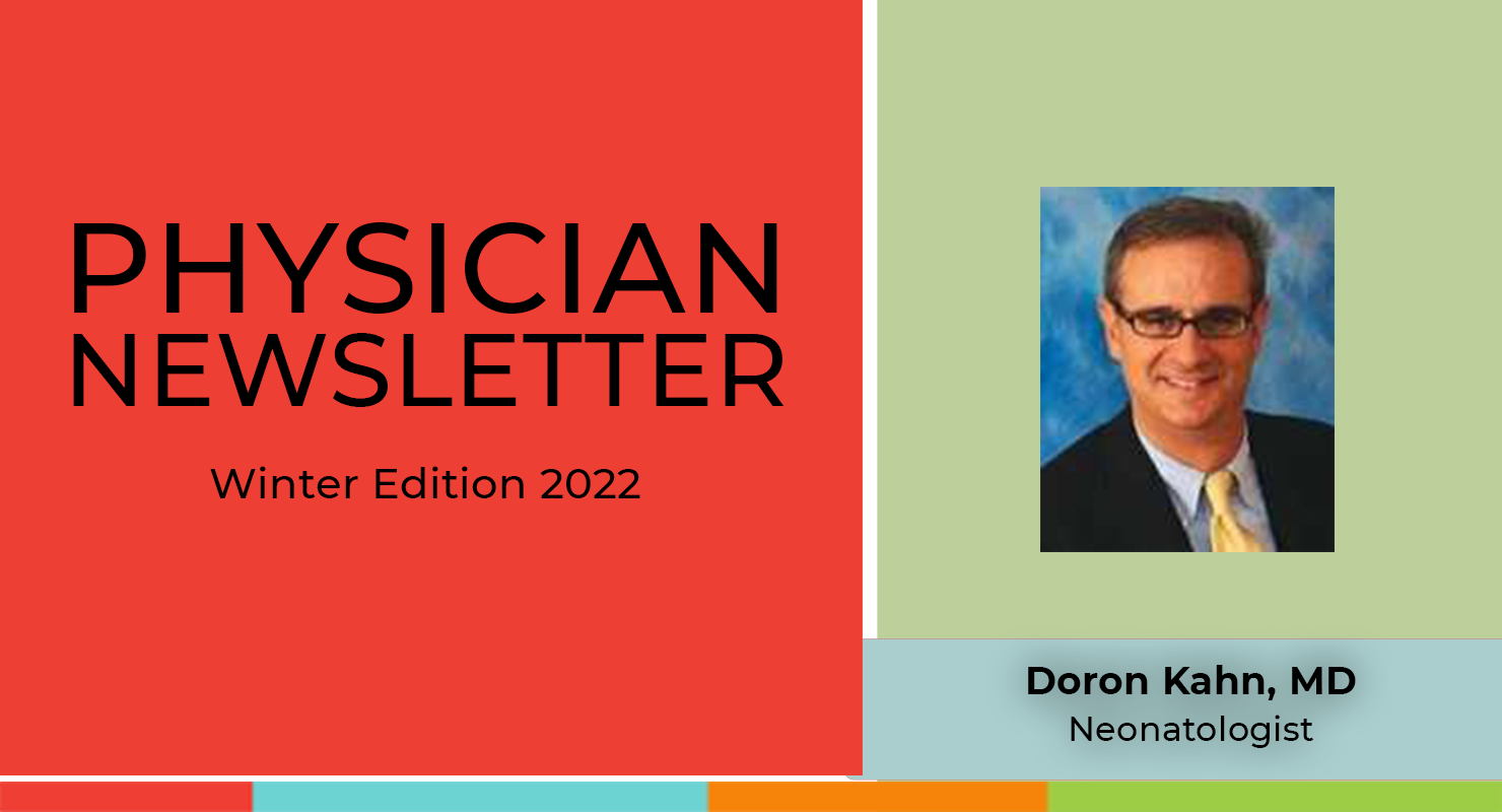 Dr. Doron Kahn, Pediatric Neurologist, JDCH Physician Newsletter Winter 2022