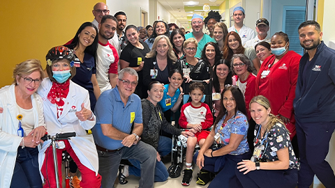 jacob and joe d care team on discharge day
