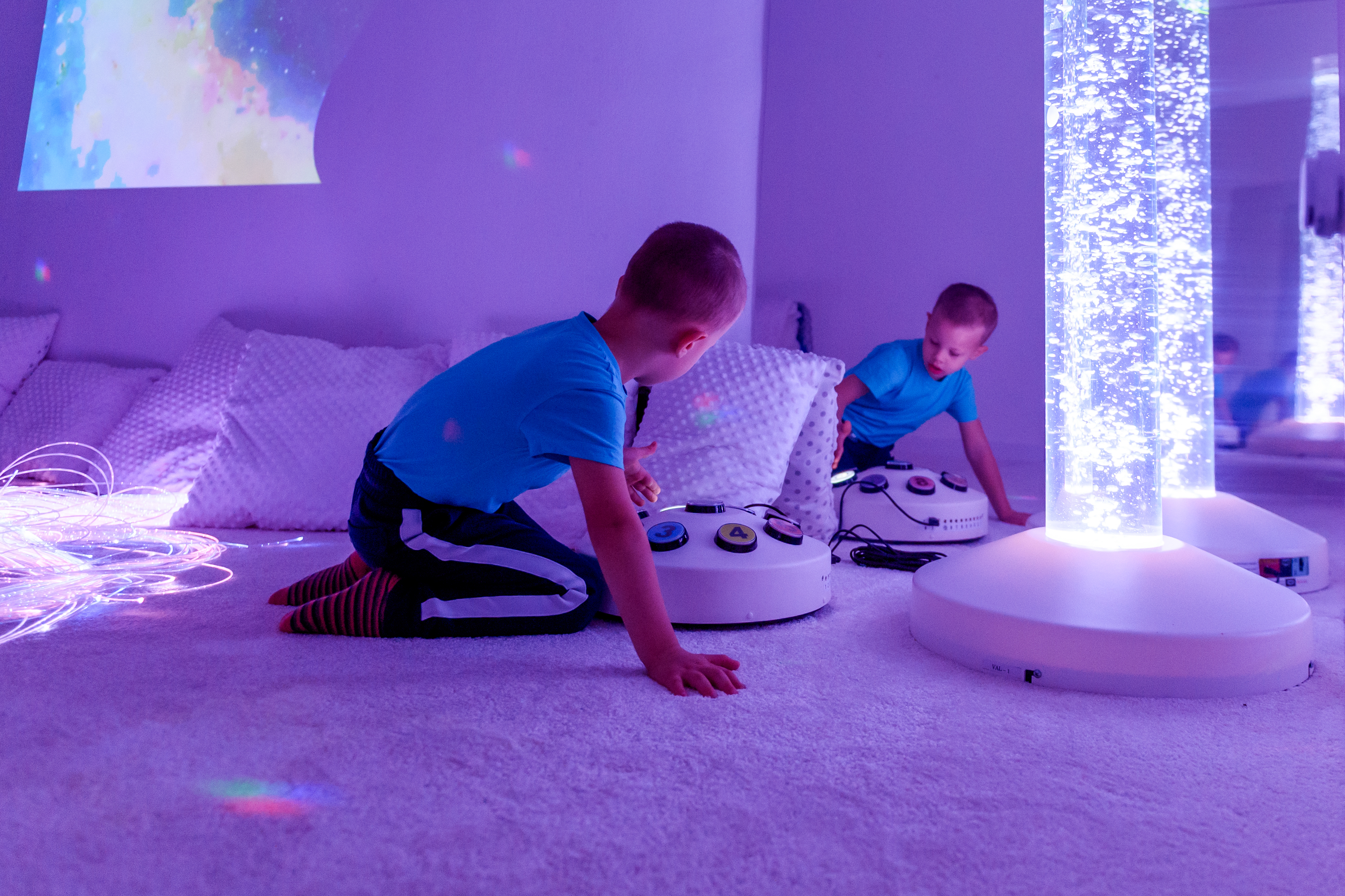 child in sensory room