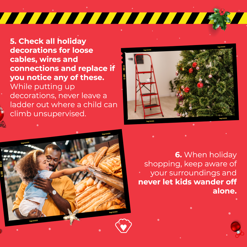 holiday decoration and shopping safety