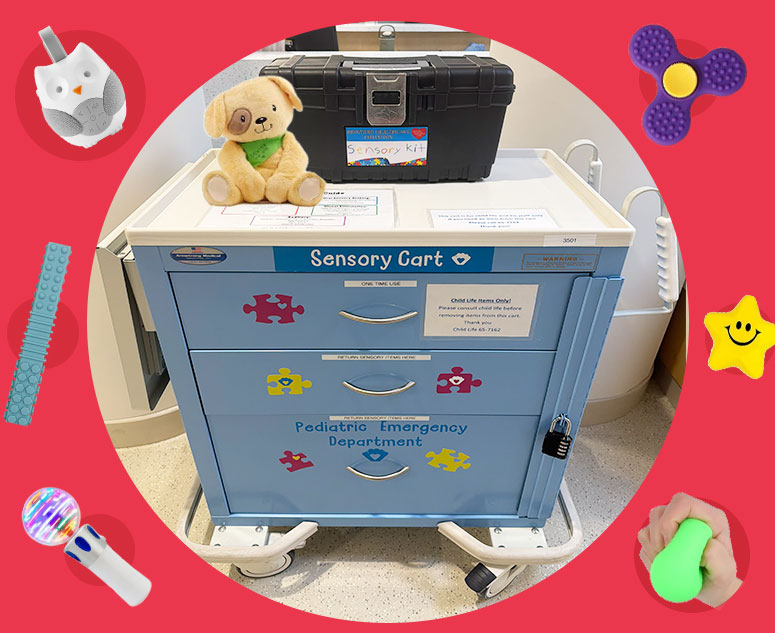 Joe DiMaggio Children's Hospital Sensory Cart