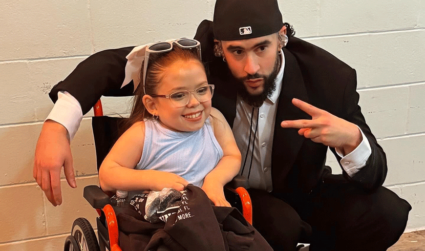 Bad Bunny with Pediatric Patient Emma