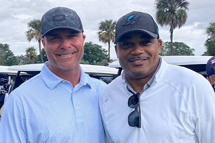 Rick Ankiel and Shawn Wooden at 2024 Conine All-Star Golf Classic