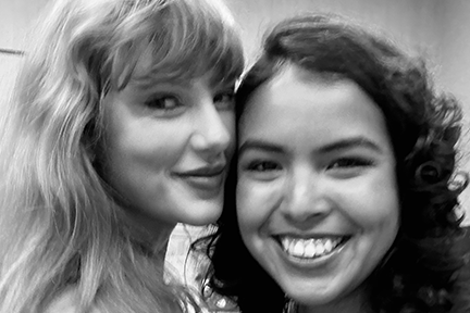 Valentina and Taylor Swift at VIP event at Joe DiMaggio Children's Hospital