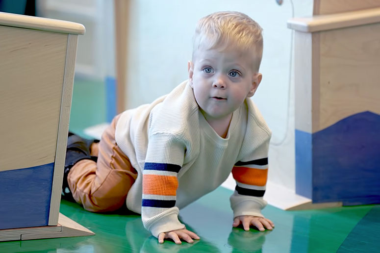Baby Casey Crawling Around