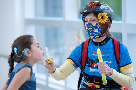 Lotsy Dotsy and Nikki playing with bubbles