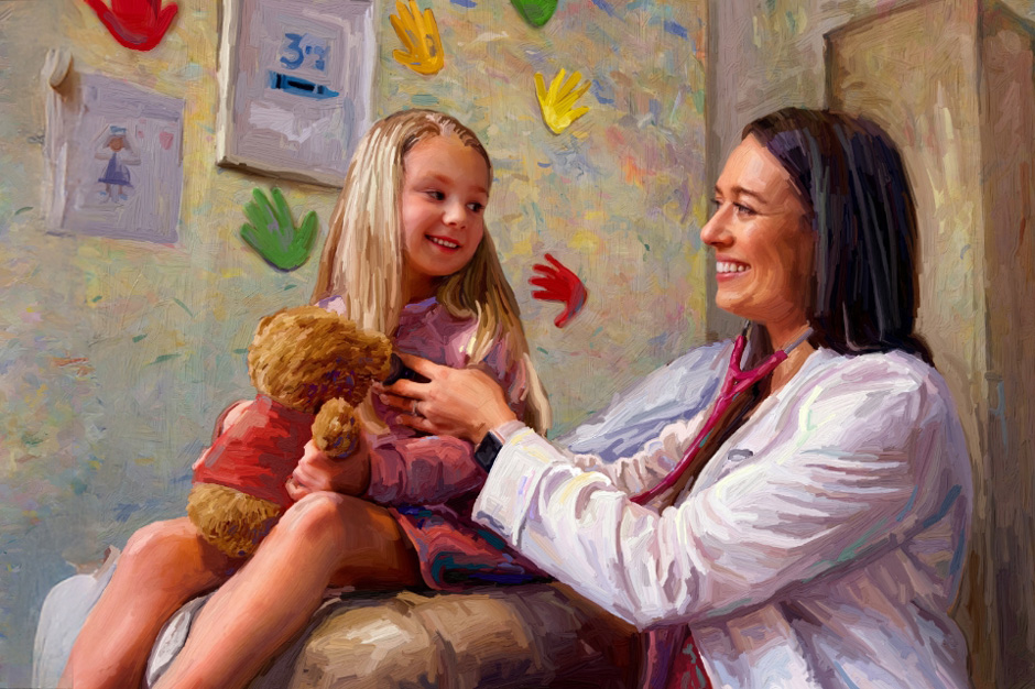 Doctor with Pediatric Patient