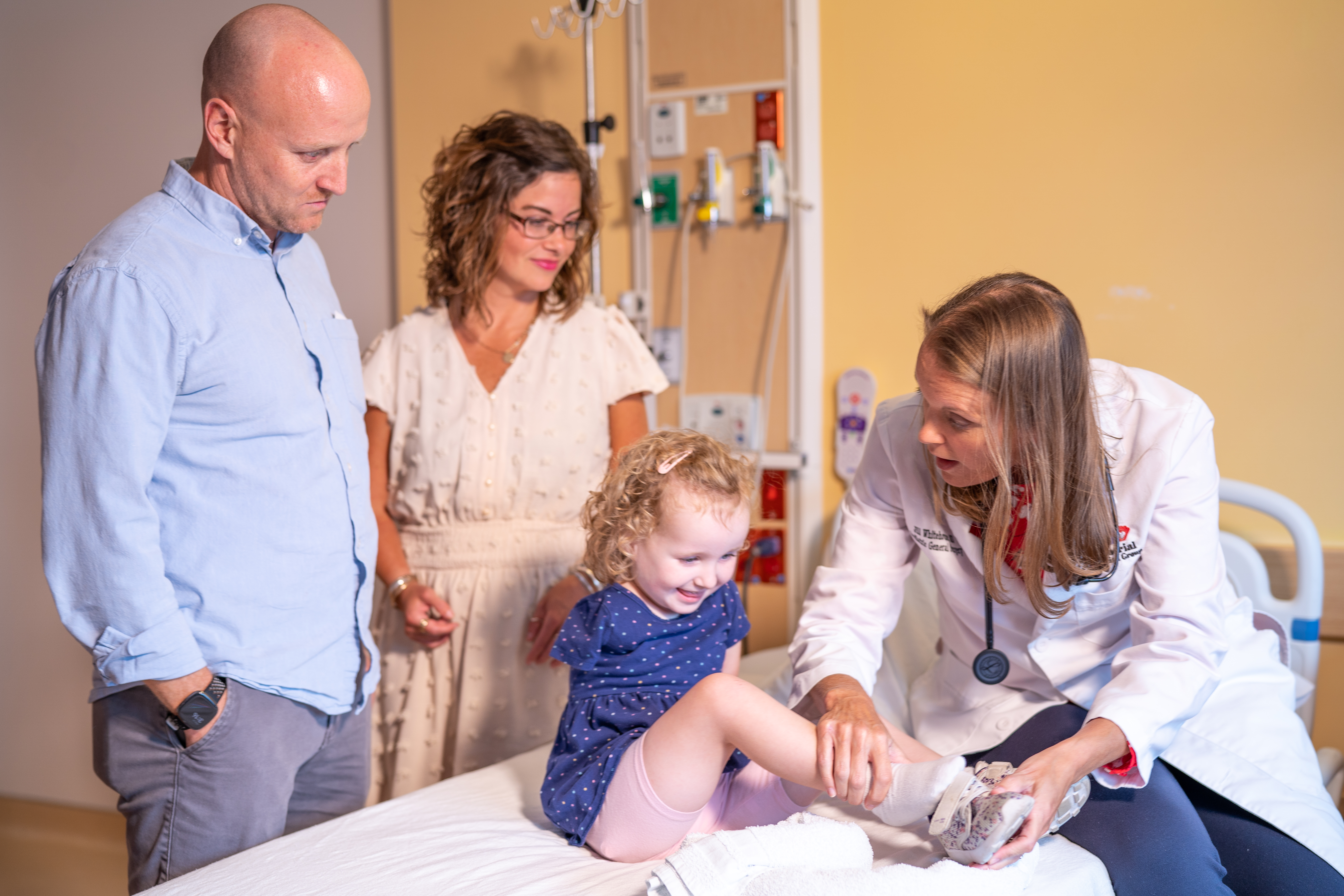 Dr. Whitehouse with Surgery patient